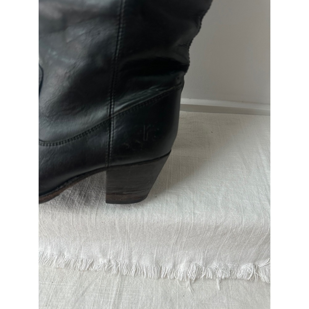 FRYE Jackie 76575 Women's 6.5B Black Leather Western Riding Boots MEXICO - Picture 8 of 14